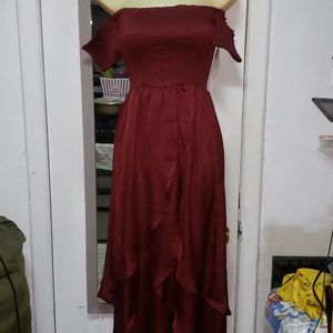 Attar'd State Dress cut off shoulders